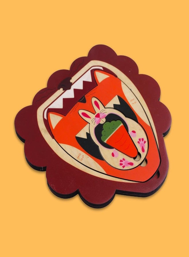 Taali Food Chain - Animal Nesting Puzzle Toy | 4 Wooden Pieces | Educational Toy for Toddlers and Preschoolers | Featuring A Fun and Interactive Food Chain Concept |Early Learning of Animal Habitats - Image 2